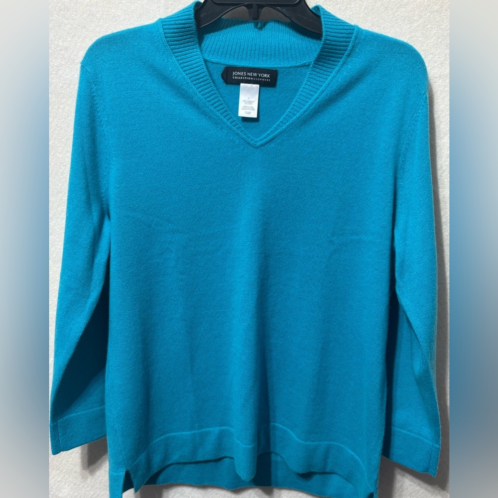 Cashmere Classic Blue Preppy Sweater